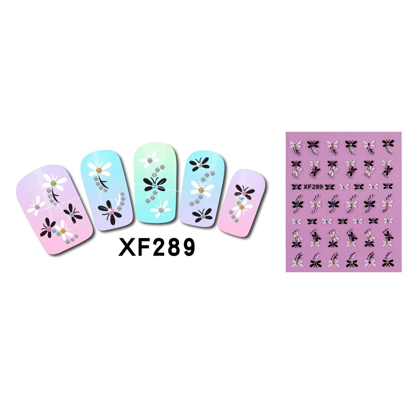Mtssii Beautiful Nail Sticker Flowers and Cute Animals 3D Art Stickers Water Transfer Manicure Decals DIY Accessories | Красота и