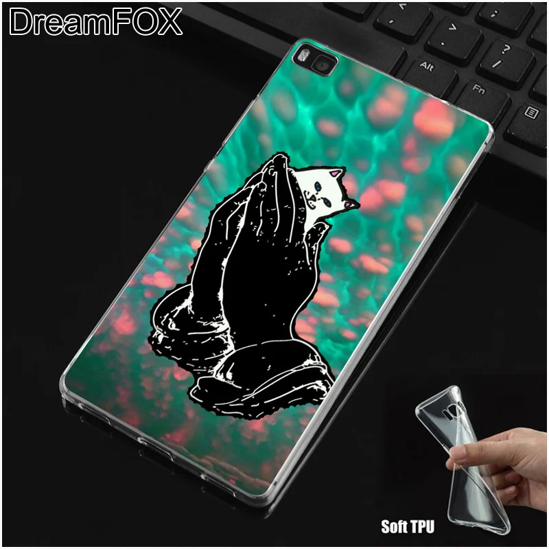 DREAMFOX M203 милый мягкий силиконовый чехол из ТПУ с изображением кота на пальце для