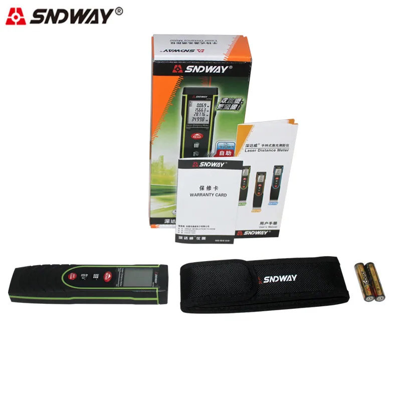 SNDWAY лазерный дальномер 35 м измеритель расстояния цифровая лента измерительные