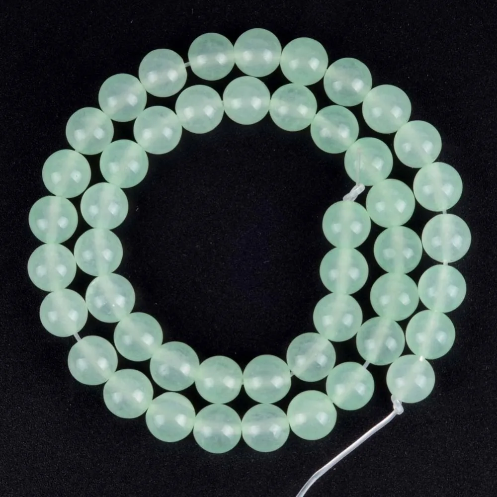 4 6 8 10 12mm Natural Light Green Jades Stone Round Loose Beads For Jewelry Making Handicraft Jewellery Accessories Wholesale | Украшения и