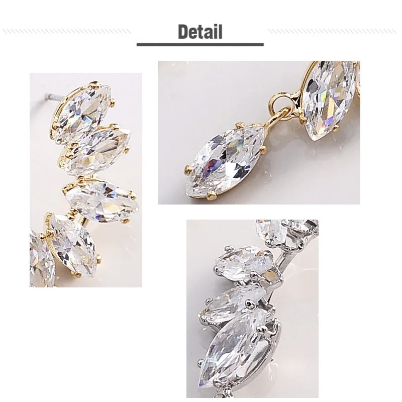 Модные серьги в виде крыльев Ангела перьев с чешским камнем цветка каффы Brincos