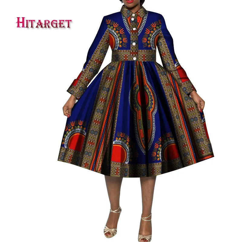 Модные стильные африканские платья с принтом для женщин Bazin Riche традиционная