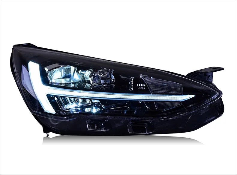 Автомобиль для Ford Focus полный светодиодный светильник головной светильник в сборе Светодиодный дневной ходовой светильник светодиодный фонарь указатель поворота в сборе