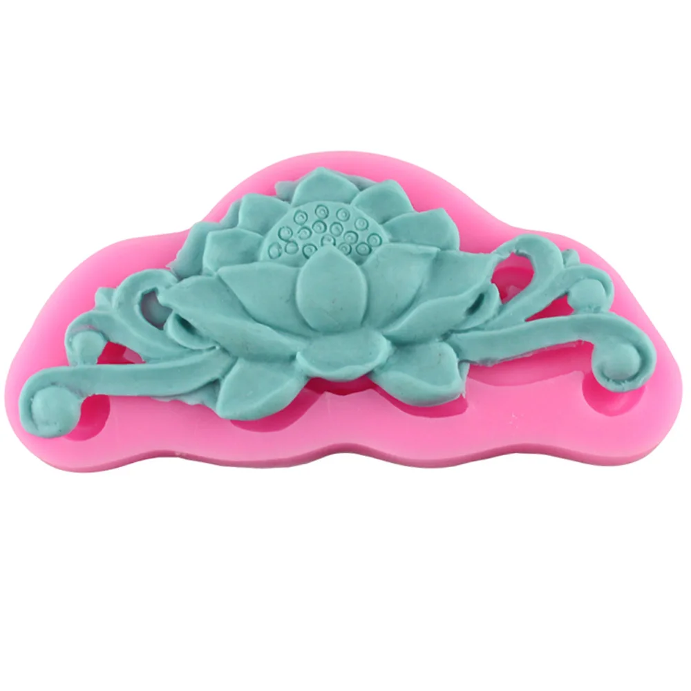 Форма Цветка Лотоса 3D силиконовая форма для торта помадка кухонная выпечки