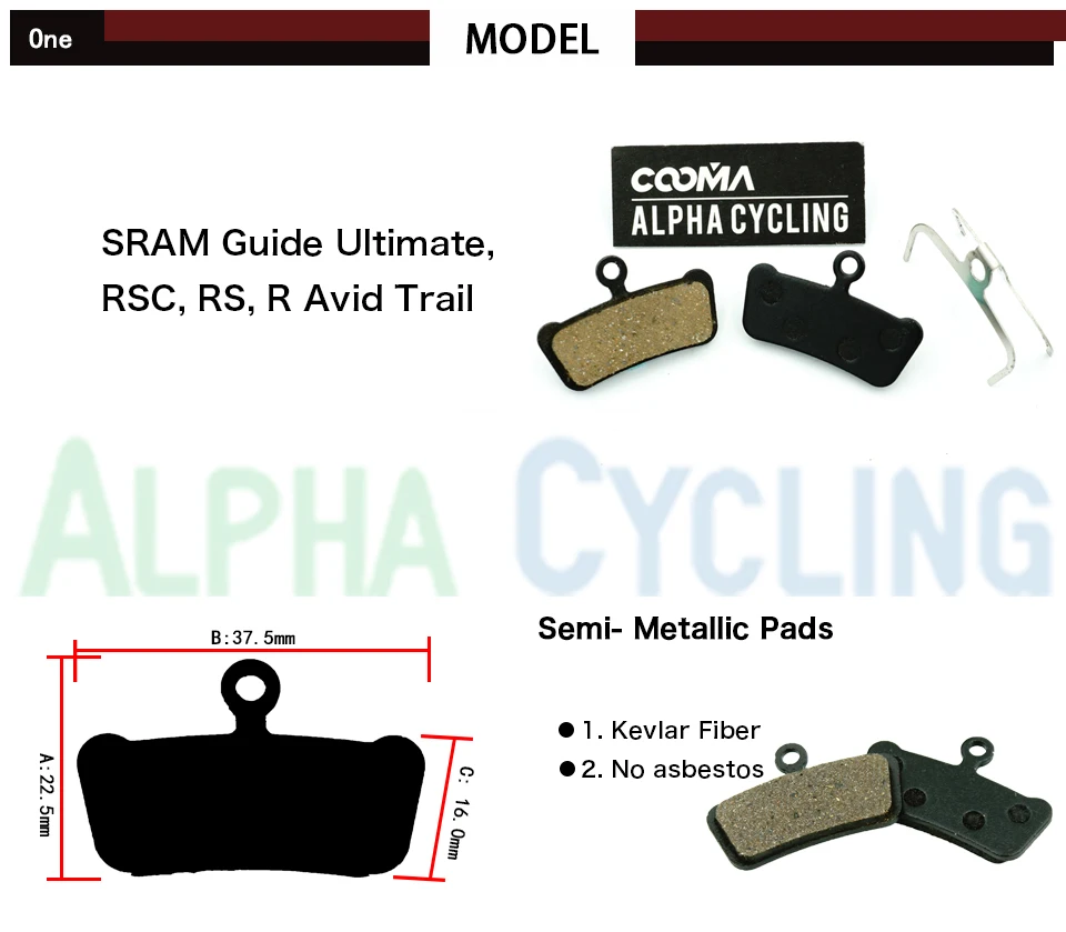 Велосипедные дисковые Тормозные колодки для SRAM Guide RSC RS R Avid Trial 4 направляющих