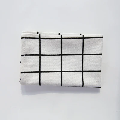 White plaid pad INS реквизит для фотосъемки тканевый коврик и салфетки для тонкой еды фрукты аксессуары для фотостудии фон для фотосъемки - Цвет: White plaid pad