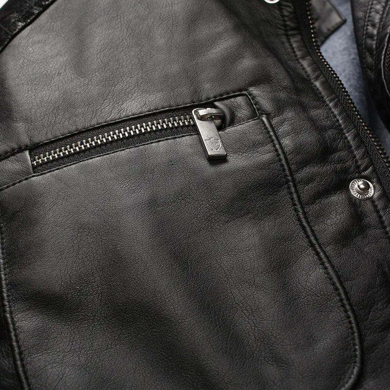 

Spring Nice New Brand Men Leather Jacket Motorcycle Clothing PU Jacket Coat Fashion