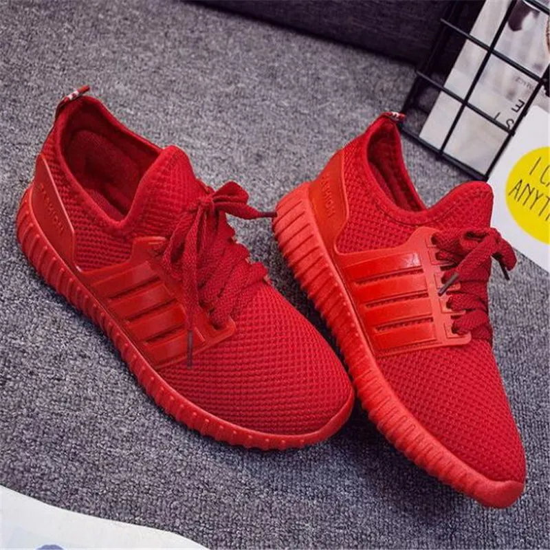 Женские кроссовки DIWEINI черные/красные дышащие на весну-лето 2019 | Обувь