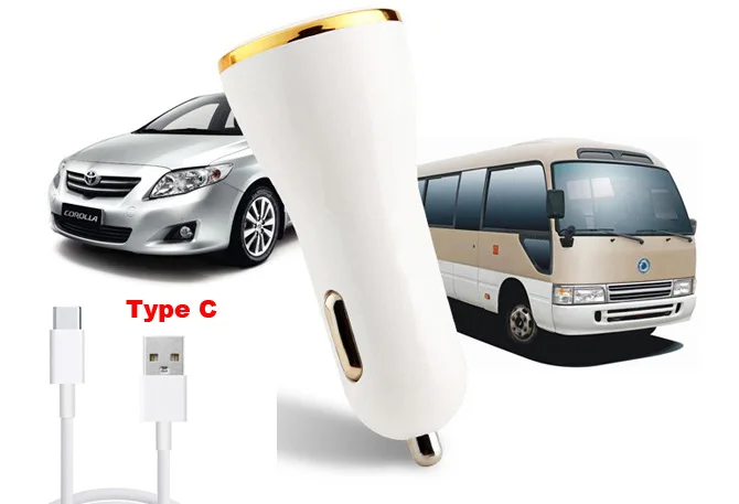 3 USB cell Phone Car Charger 1A 2.1A Lighter Charger+Type C Cable For Asus Zenfone 5 ZE620KL 5z ZS620KL | Мобильные телефоны и