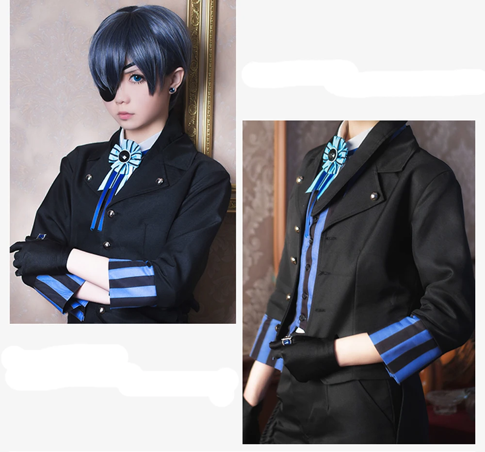 VEVEFHUANG Ciel Phantomhive Cos Япония Одежда карнавальный костюм Косплэй Хэллоуин мужские и женские сапоги для косплея Темный Дворецкий Косплей Kuroshitsuji Cos
