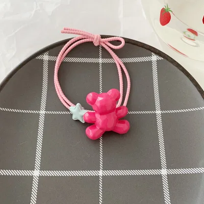 HZ Новинка милая Цветная Акриловая заколка для волос Gummy Bear заколки для волос аксессуары для волос для женщин девочек детей - Цвет: 18