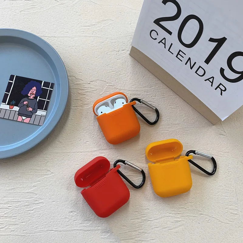 Яркий Цветной ТПУ силиконовый Bluetooth беспроводной чехол для наушников Защитный
