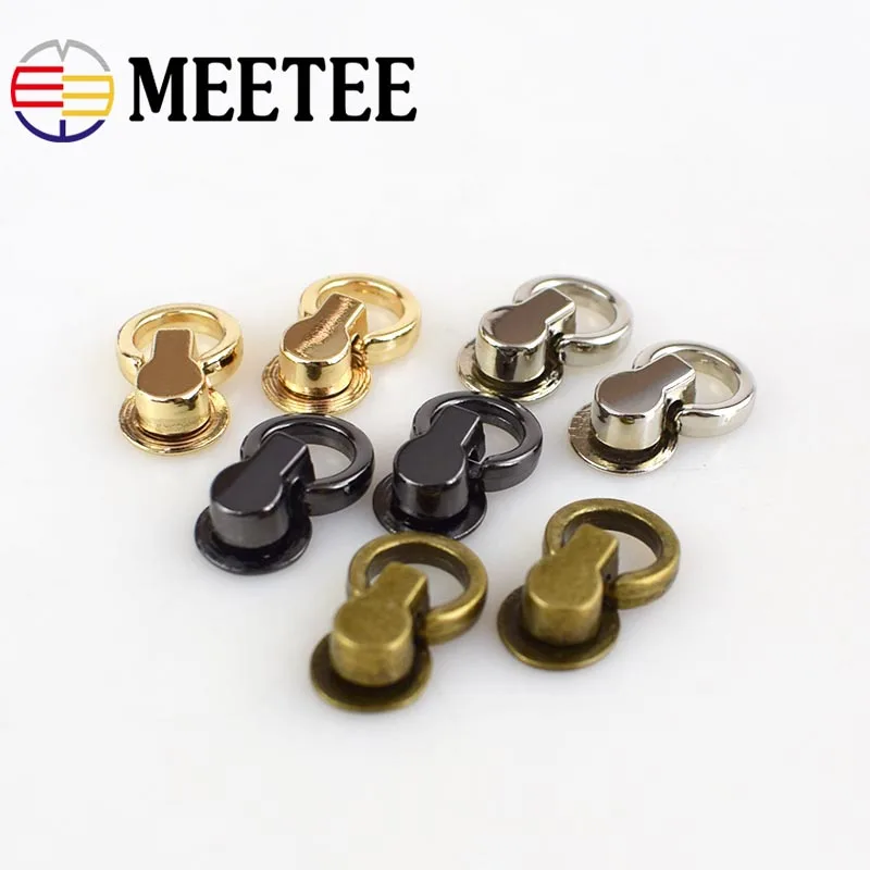 20 шт Meetee металлические сумки боковое кольцо гвозди Пряжка винта DIY Висячие цепи