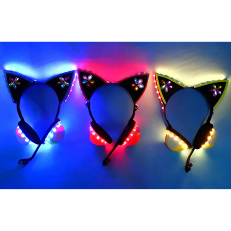 Головной убор со светодиодный Ной подсветкой гарнитура наушники с рисунком