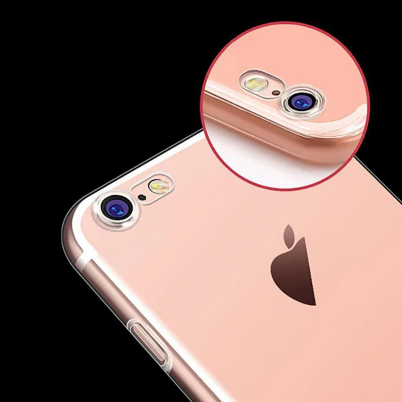 Ultra Thin Slim Soft Transparent Back Case Cover Skin for iPhone X 8 4s 5s se 5c 6s 7 Galaxy S7 Edge S8 S9 PlUS Clear Protector |