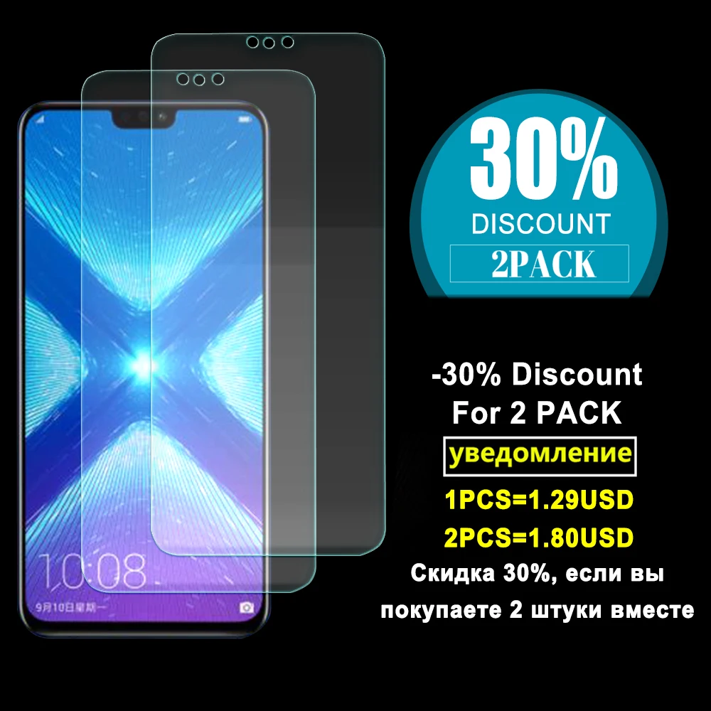 Защитное стекло на Henor 8x Защита экрана для Huawei Honor 8c закаленное Huawey Honor8x 8 x c x8 c8 a8