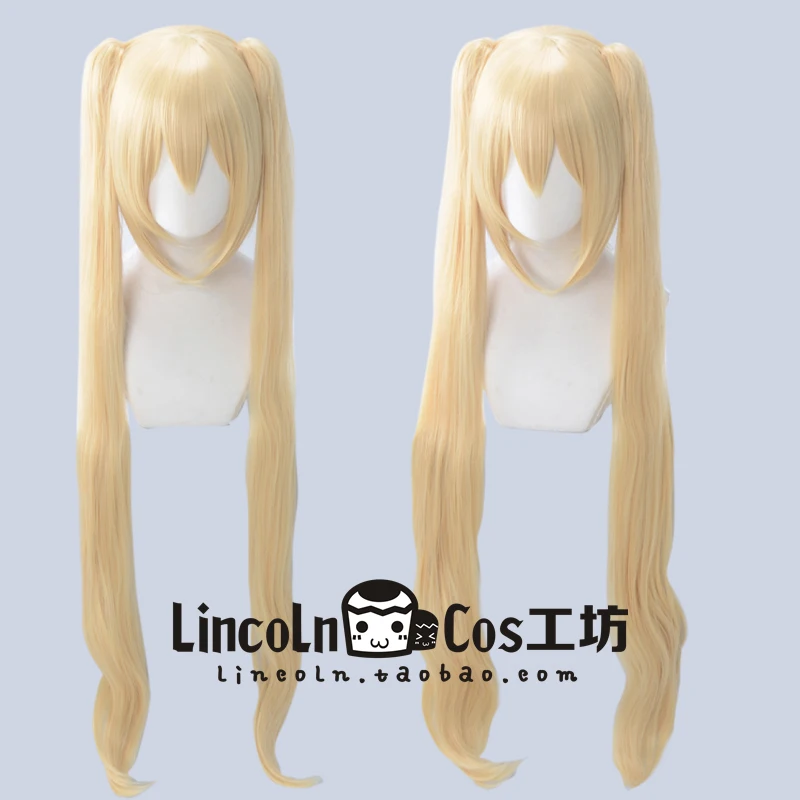 Японский аниме смесь S Хината Кахо Косплей Желтый волос База парик + конский хвост