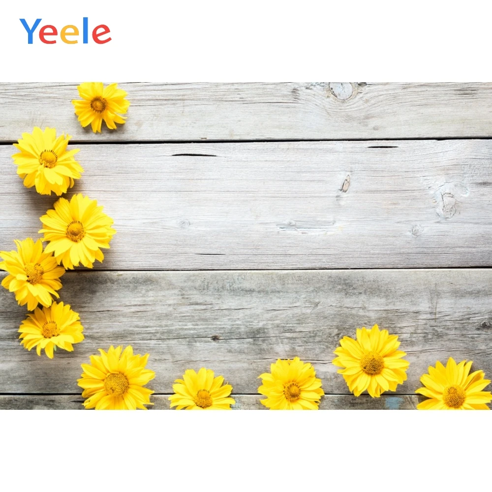 Yeele деревянная доска желтые цветы Детские доски фон для фотосъемки