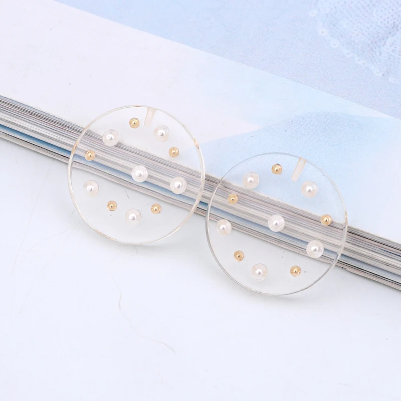 4 шт. прозрачный поплавок шестиугольное кольцо пластырь жемчужные подвески