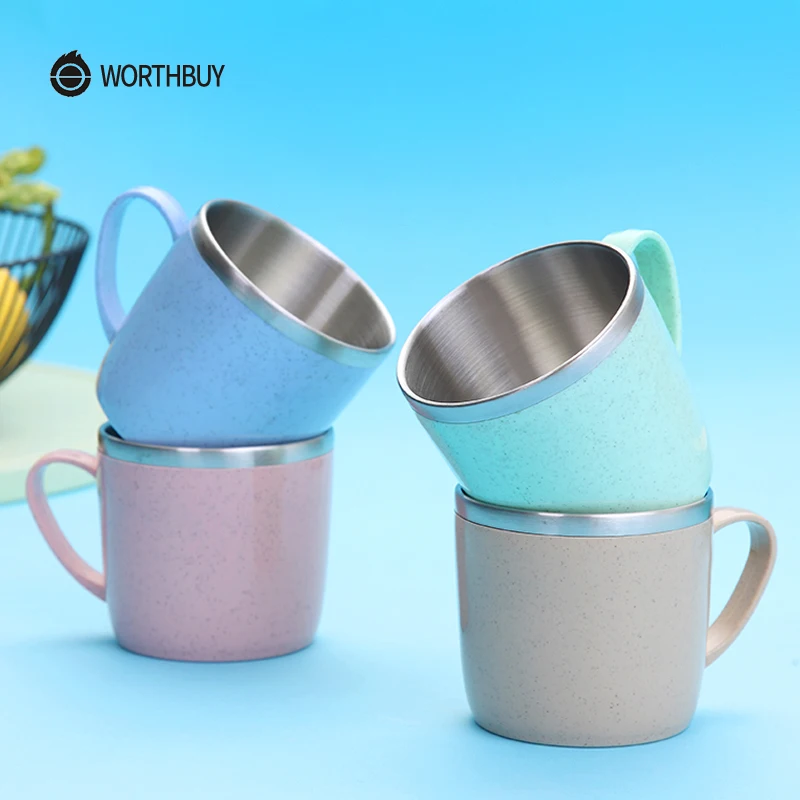 WORTHBUY детская чашка для воды из нержавеющей стали 304 кофейная кружка чайная детей