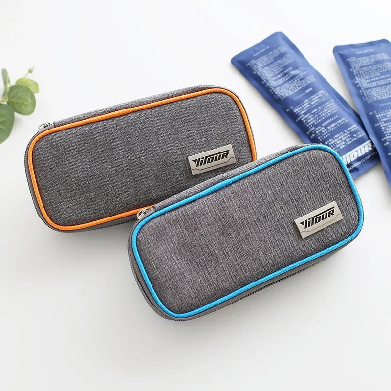 new Medical cooler bag Insulin portable refrigerated box Drug insulated bag ice bag Environmentally 1 box of 2 ice packs