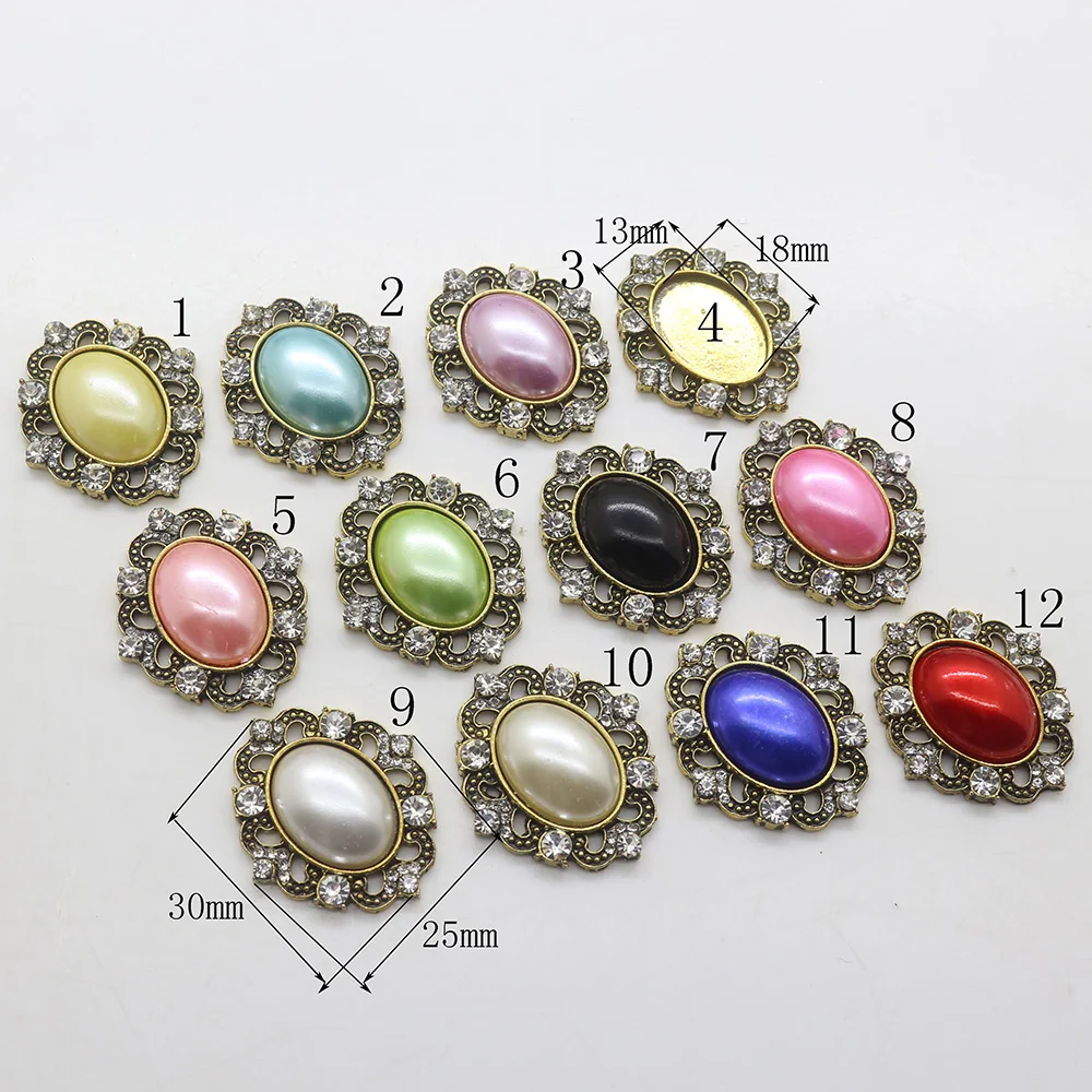 Модные блестящие металлические пуговицы в стиле ретро 10 шт.|buttons wedding|buttons pearlrhinestone