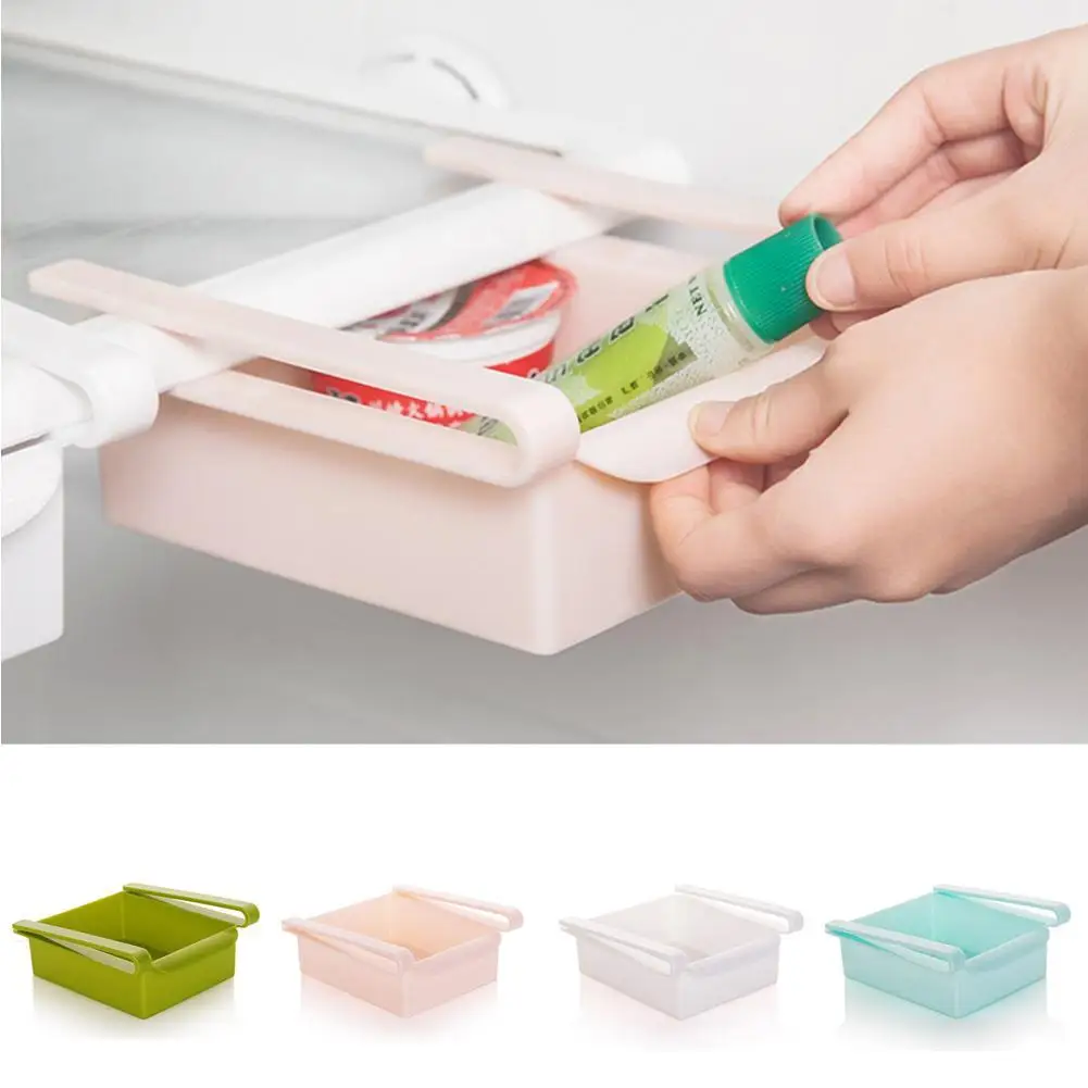 Hot Sale Slide Kitchen Storage Boxes durable Fridge Freezer Space Saver Organizer Rack Shelf Holder Drawer 2019 new | Дом и сад