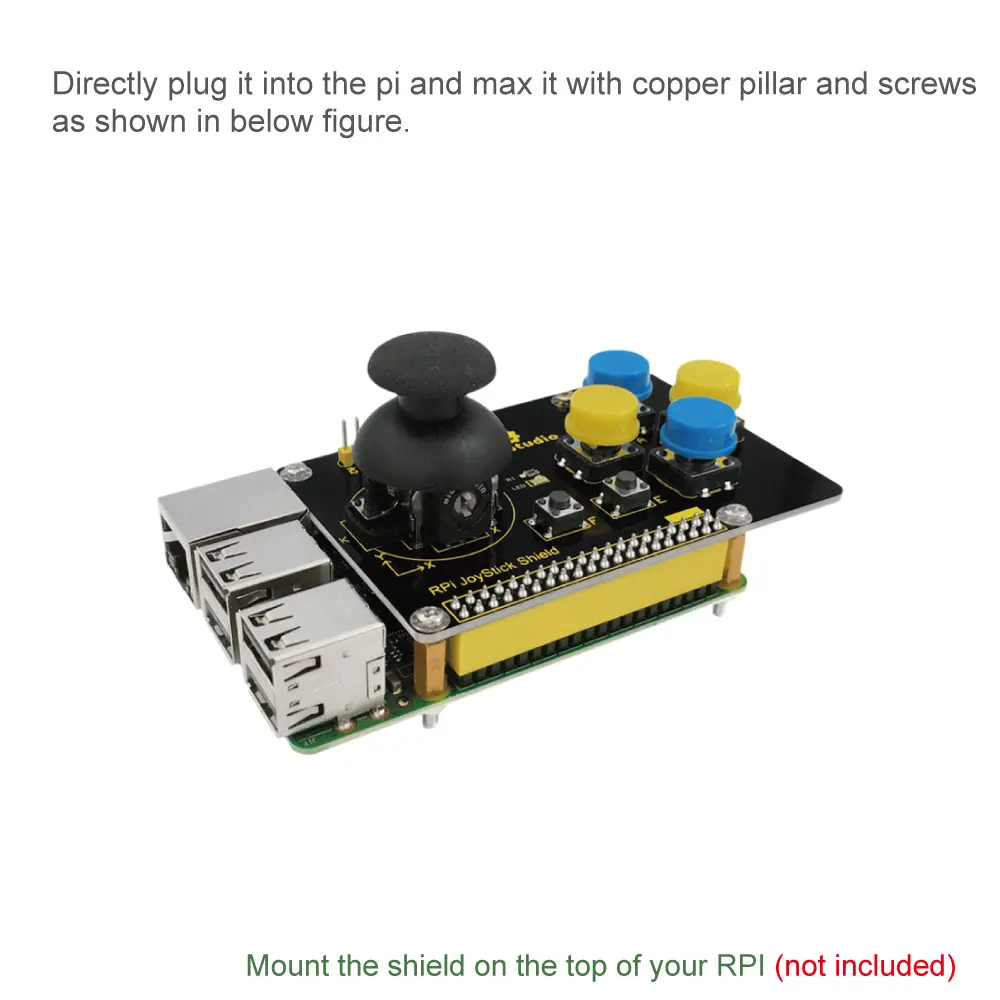 Защитный чехол для клавиатуры Keyestudio RPI Raspberry Pi4B сделай сам игровой рокер