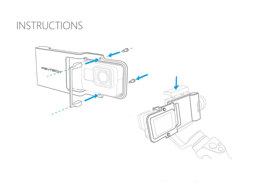 PGYTECH Gopro адаптер для DJI Osmo Mobile 2 стабилизатор Zhiyun Smooth 4 Gimbal XiaoYi 4K крепление для камеры аксессуары