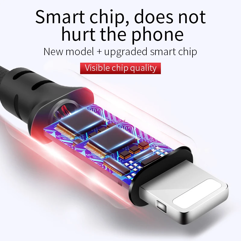 HOCO для нейлона 2A Быстрый кабель USB зарядное устройство Шнур USB кабель для зарядки для Apple iPhone Xs Max XR X 7 6 s 6s Plus 1 м/2 м
