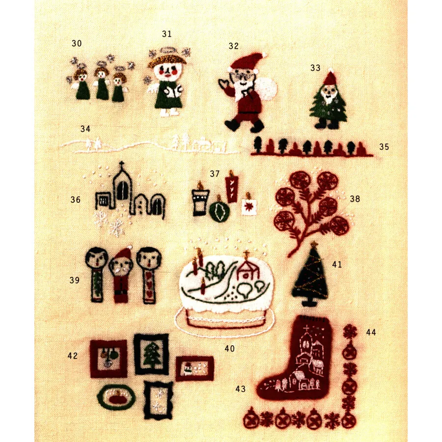 350 чехлов с вышивкой на тему фестиваля красного и зеленого цвета|embroidery book|book