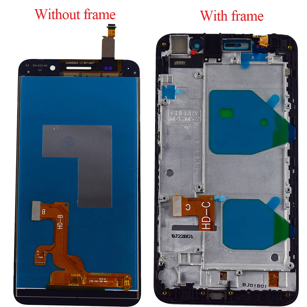 Для huawei Honor 4X Che1-L04 Che2-L11 Che2-L12 Che2-L23 CHE2 UL00 ЖК-дисплей Дисплей Панель Сенсорный экран планшета Сенсор сборка Рамка