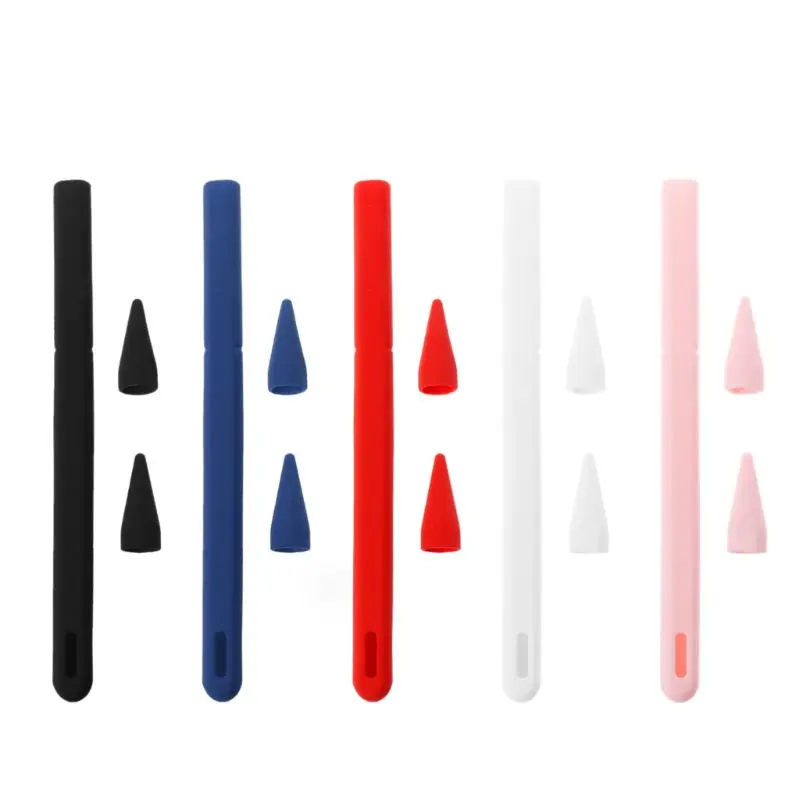 Мягкий силиконовый чехол для Apple Pencil 2, чехол для iPad Pencil 2-го наконечника, держатель для планшета, стилус, 360, полный защитный чехол