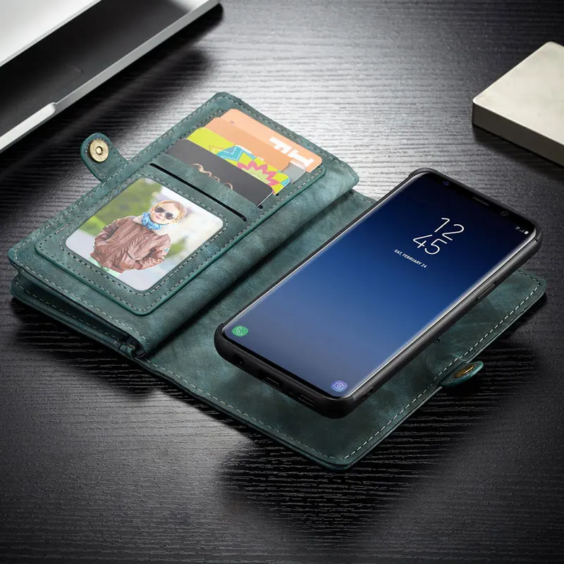 Роскошный чехол из искусственной кожи Fundas для samsung S9 S8 S10 плюс s10e S7 Edge на молнии