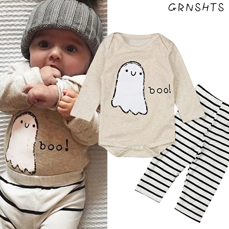 Повседневный хлопковый комбинезон с длинными рукавами и круглым вырезом для