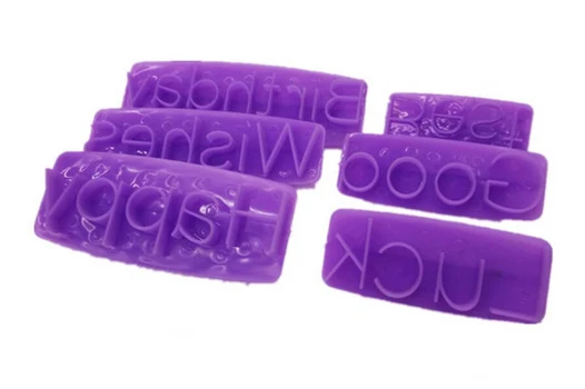 С наилучшими пожеланиями/удачи/с днем рождения печать кексов помадный тиснитель