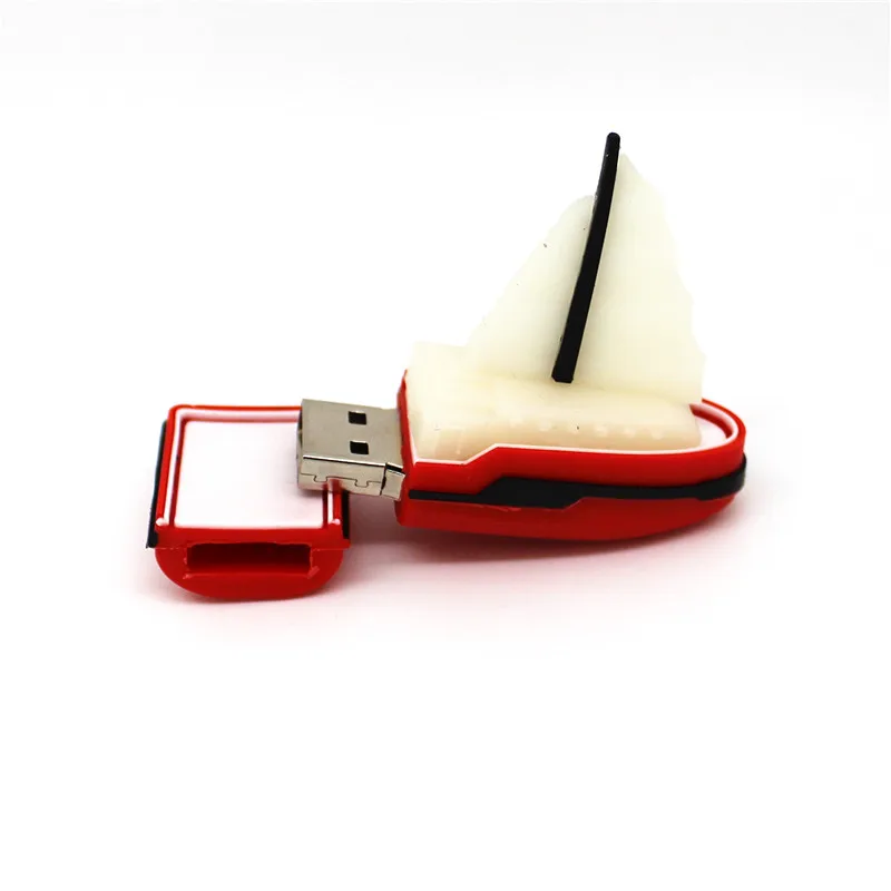 Новый PenDrive Мультфильм синий/красный Парусник модель лодки 4G 8G 16G корабль мини