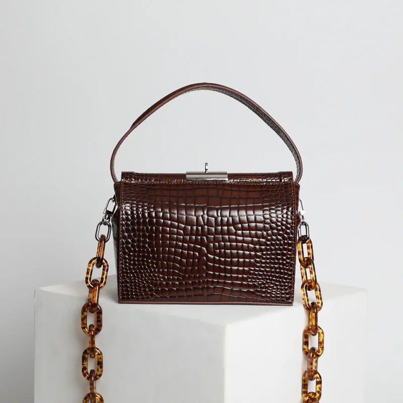 Дизайнерские сумки известного бренда женские 2018 из натуральной крокодиловой