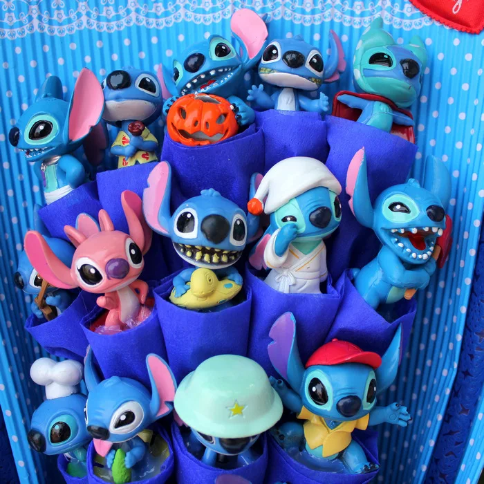 

Stitch plush toy bouquet kawaii Valentine plush toys Artificial Flowers Peony Bouquet Stitch For Birthday Gift