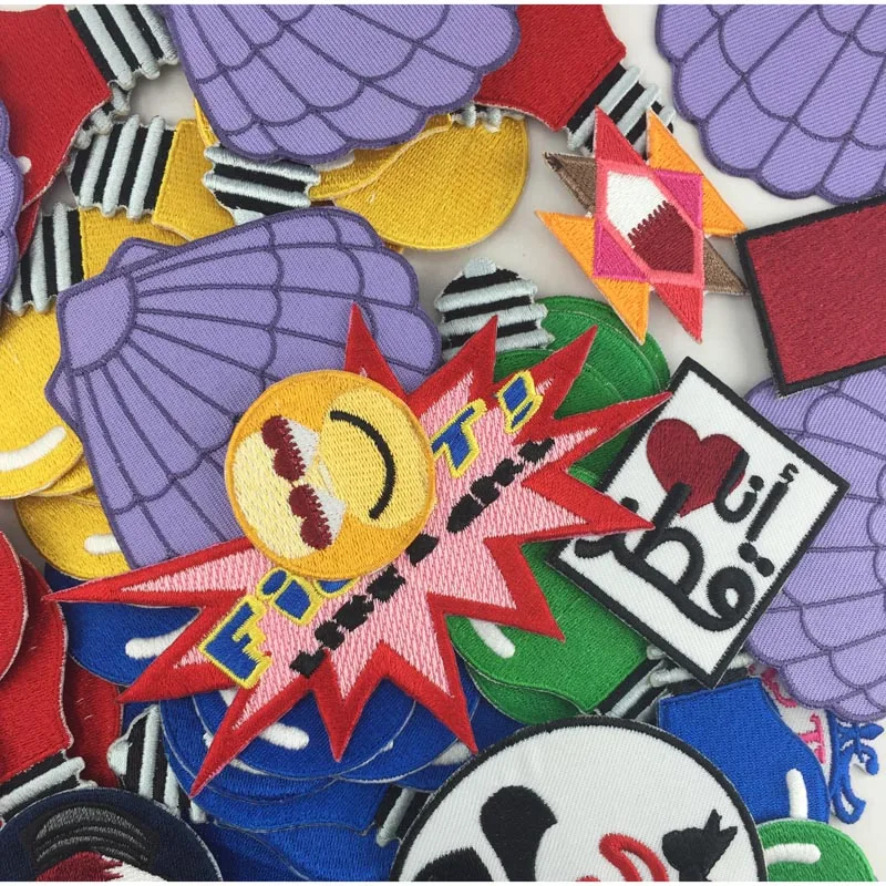 10 шт. DIY Смешанные случайные горячие железные Пришивные рельефные нашивки для