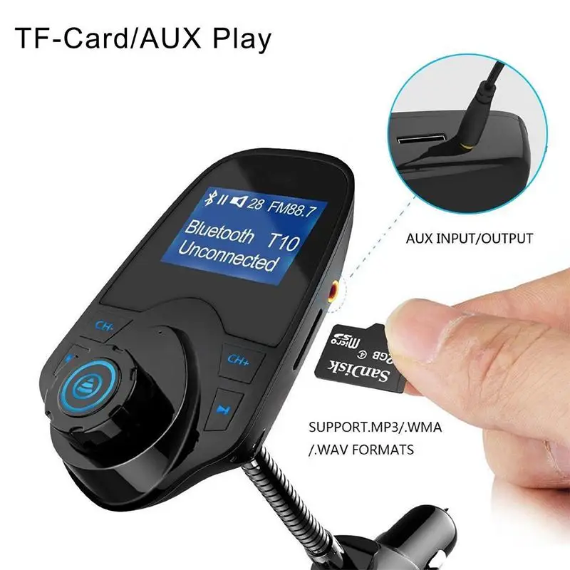 BEESCLOVER Беспроводной в автомобиль Bluetooth fm-передатчик MP3 радио адаптер USB Зарядное