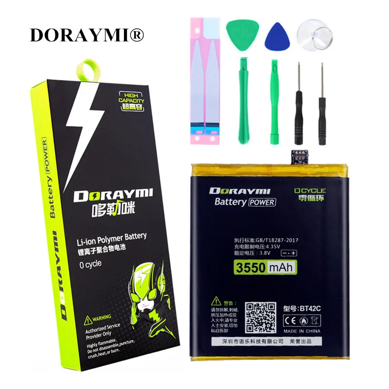 Аккумулятор DORAYMI 3550 мАч BT42C для Meizu M2 Note Meilan Note 2, Сменный аккумулятор для телефона, литий-полимерные батареи