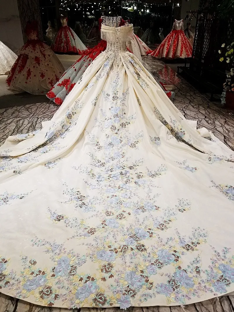 2018 Свадебные платья настоящая работа изображения Роскошные свадебные горный