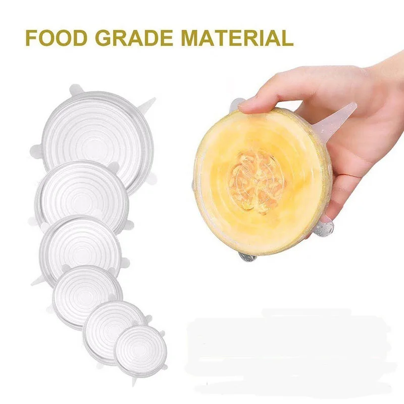Экологически чистые силиконовые растягивающиеся Крышки Крышка для еды