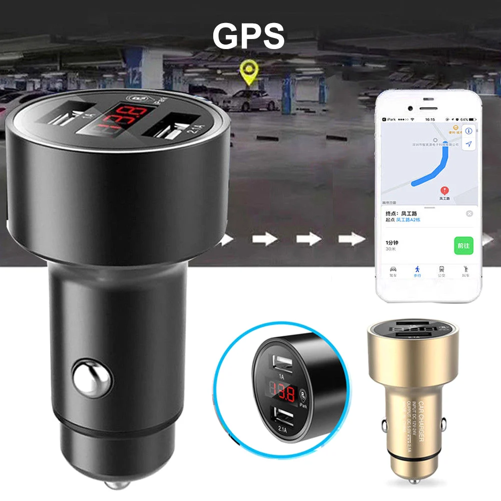 Горячая Bluetooth светодиодный дисплей автомобиля GPS слежения локатор двойной USB 3.1A