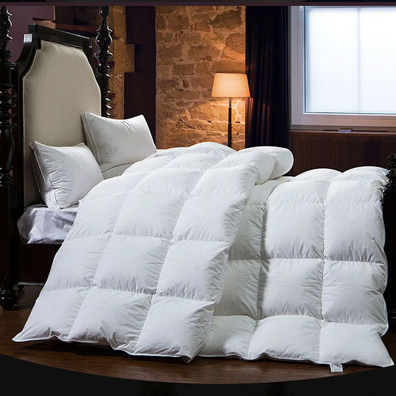 95% White Goose Down Core quilt double warm thickened winter 100%Cotton duvet quilted Pink Blanket Comforter Filler 3.5kg |