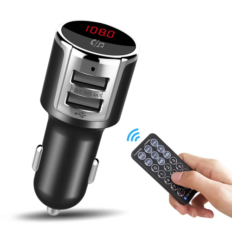 Jilang автомобильный Bluetooth fm-передатчик беспроводной радио адаптер музыкальный MP3 плеер Автомобильный комплект Hands Free Звонки с QC3.0 двойной USB зарядкой