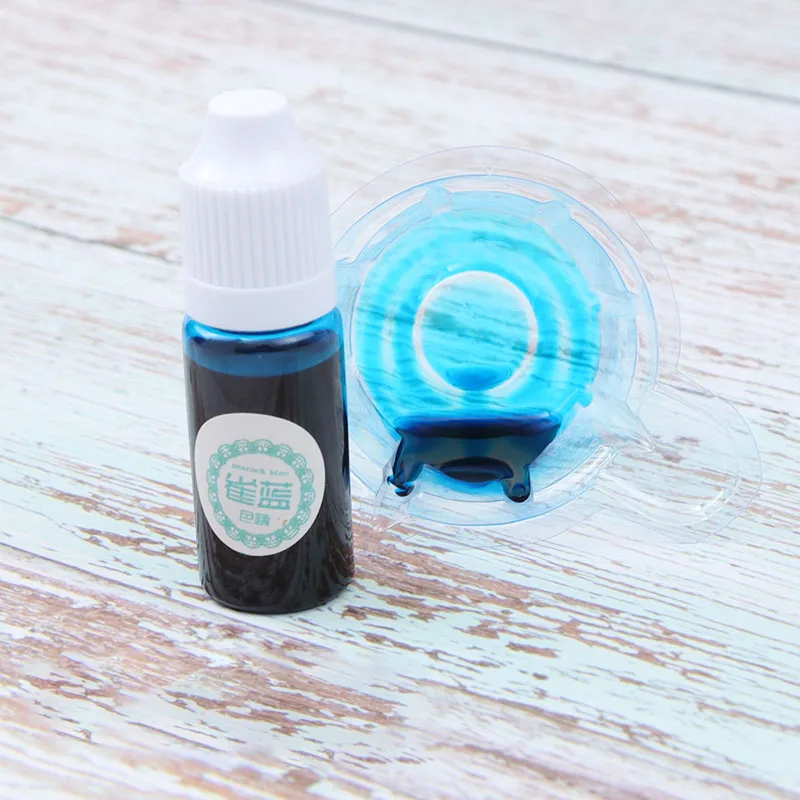 Peacock blue 1 шт. УФ смолы клей Пигмент Цвет жидкость окрашивающий КРАСИТЕЛЬ DIY ювелирных изделий Ремесла AIC88 - Цвет: Peacock blue