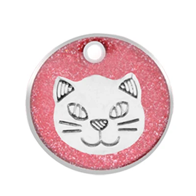 Red Pawfect кошка ID тег Personalisiert ПЭТ прекрасный нержавеющая сталь кулон Имя Телефон выгравированы кошка ID Тег Воротник Аксессуары 2 стиля - Цвет: Red