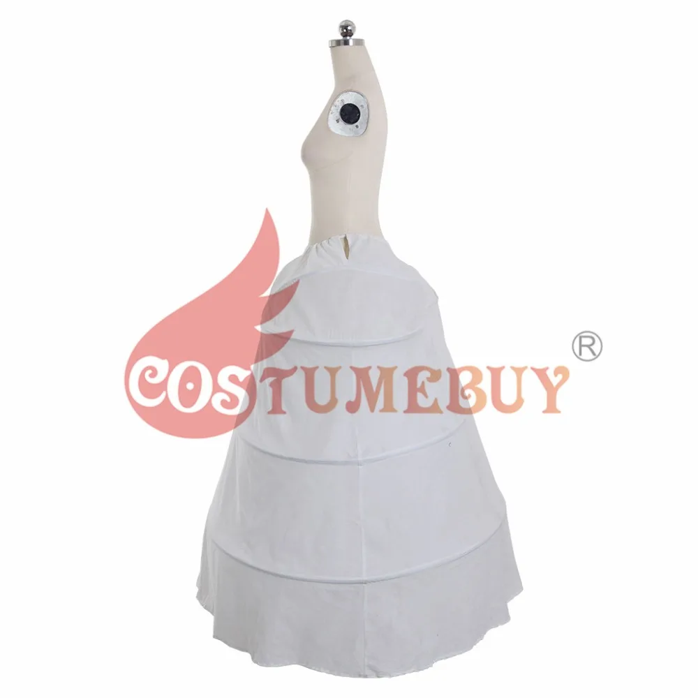 Costumebuy средневековое викторианское платье в стиле рококо платье подъюбник ПОЛНЫЙ кринолин Свадебная вечеринка нижнее белье Jupon Нижняя юбка 4 кольца